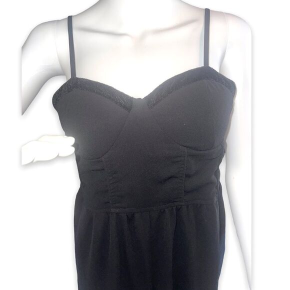 Band of Gypsies Black Jumpsuit with Velour Bust Accent - Picture 5 of 15